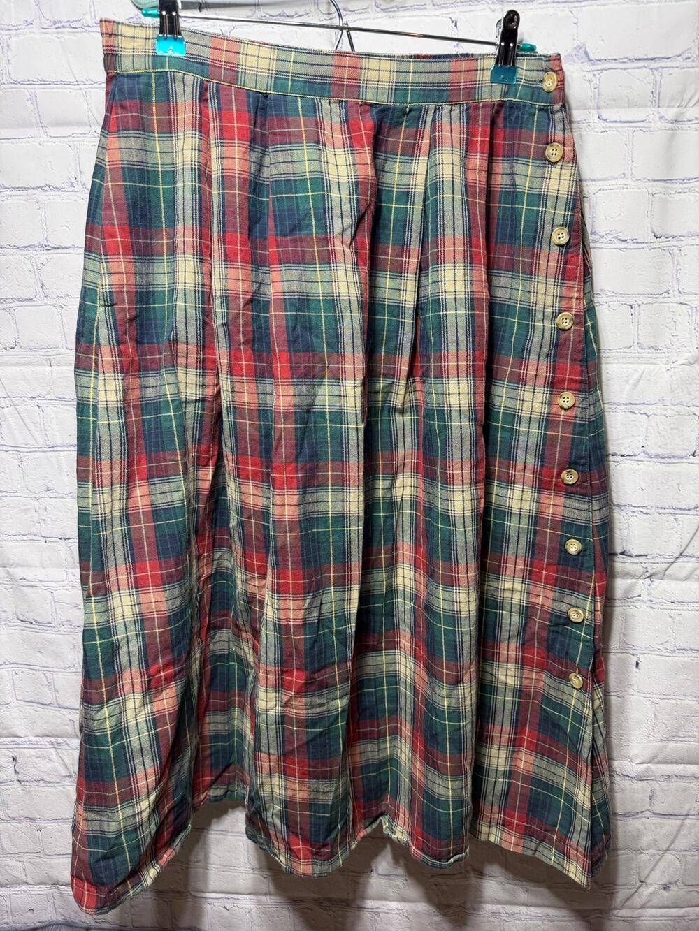 Appleseed's VTG Plaid Midi Skirt Sz 14 Whimsigoth Preppy Pleated Academia